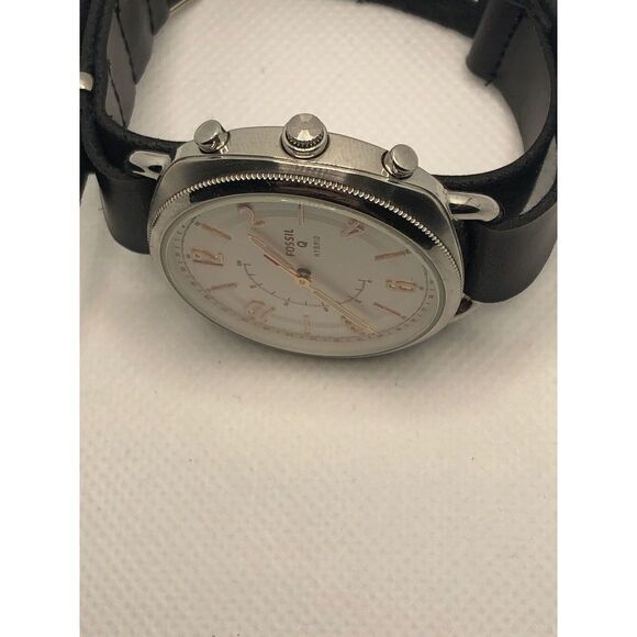 Fossil Q FTW1200 Women's Black Leather Analog Dial Wrist Hybrid Smart Watch HK20 - Picture 6 of 9